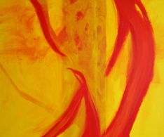 wandelende takken, acryl, 60 x 80 cm
