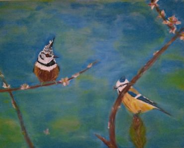 Kuif en Pimpel, acryl, 80 x 100 cm