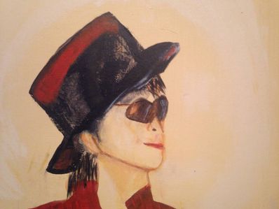stedenmaagd, kunstenares, acryl, 30 x 40 cm