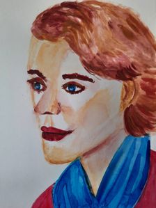 stedenmaagd, fotograaf, aquarel, 24 x 32 cm